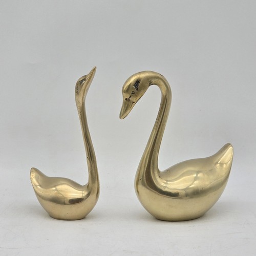 Vintage brass swan - vintage,